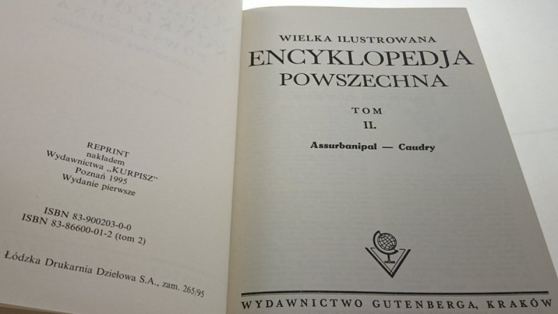 ENCYKLOPEDJA POWSZECHNA TOM II ASSURBANIPAL