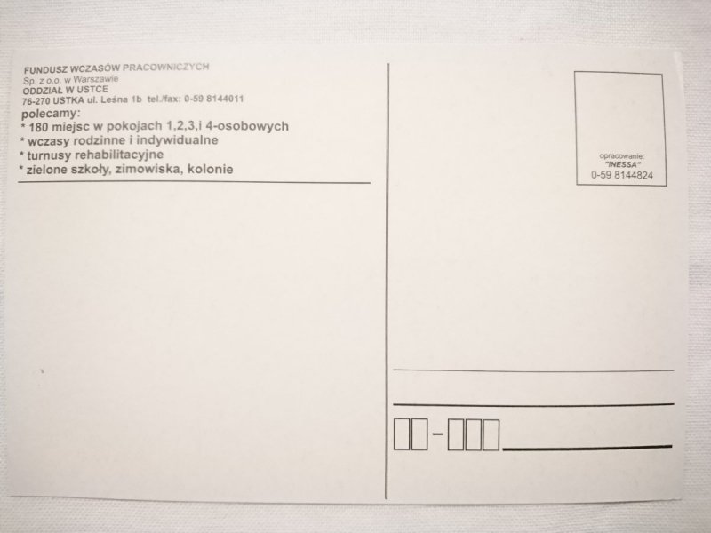 FUNDUSZ WCZASÓW PRACOWNICZYCH. ODDZIAŁ W USTCE