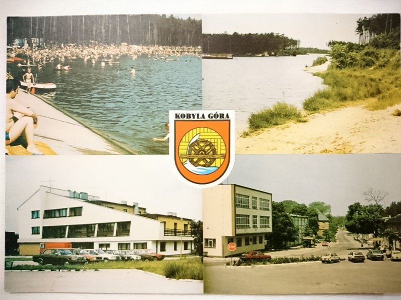 KOBYLA GÓRA. CZTERY UJĘCIA: HOTEL, JEZIORO BIEWĄSKA, KĄPIELISKO, FRAGMENT PL. WIOSNY LUDÓW 