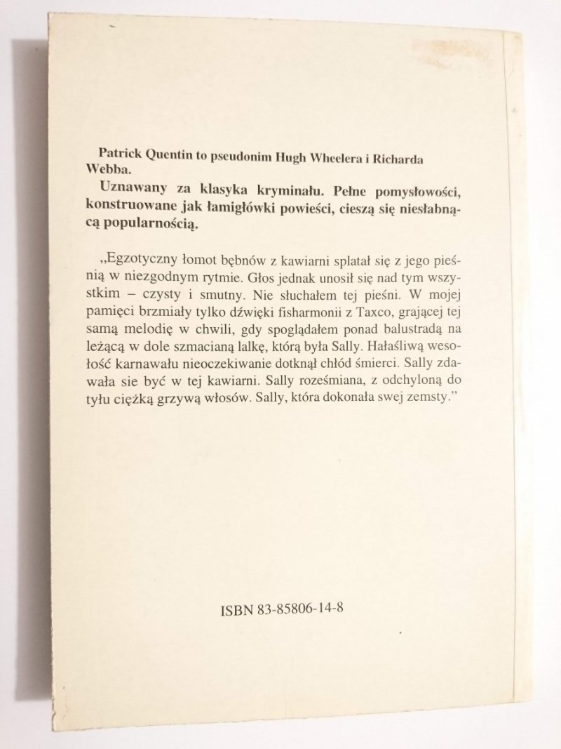 ŁAMIGŁÓWKA DLA WĘDROWCÓW - Patrick Quentin 1993