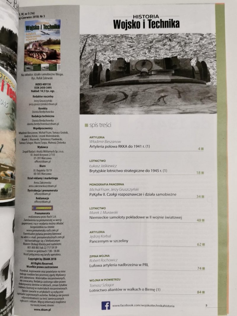 HISTORIA WOJSKO I TECHNIKA NUMER SPECJALNY 3/2018 MAJ-CZERWIEC