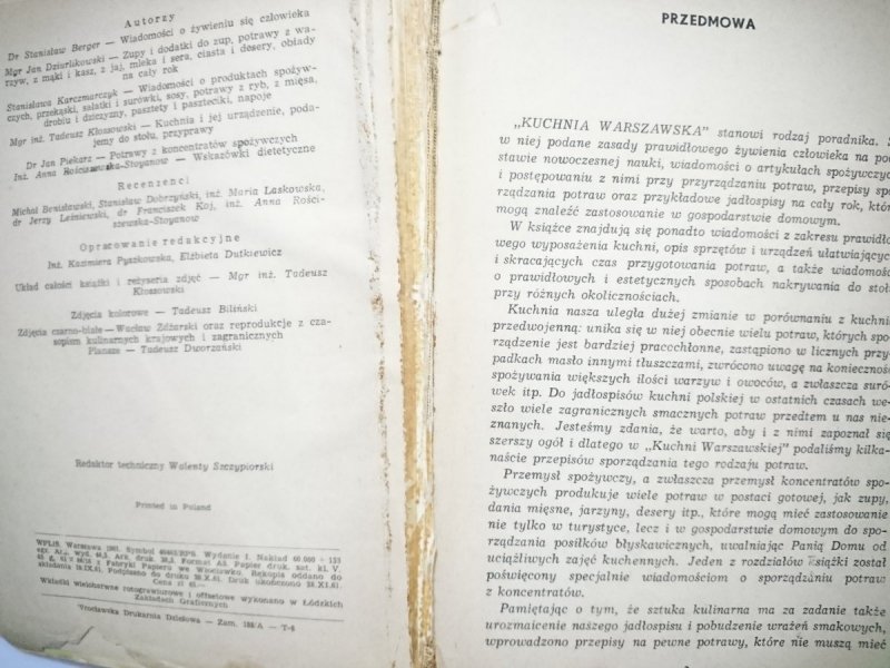 KUCHNIA WARSZAWSKA 1961