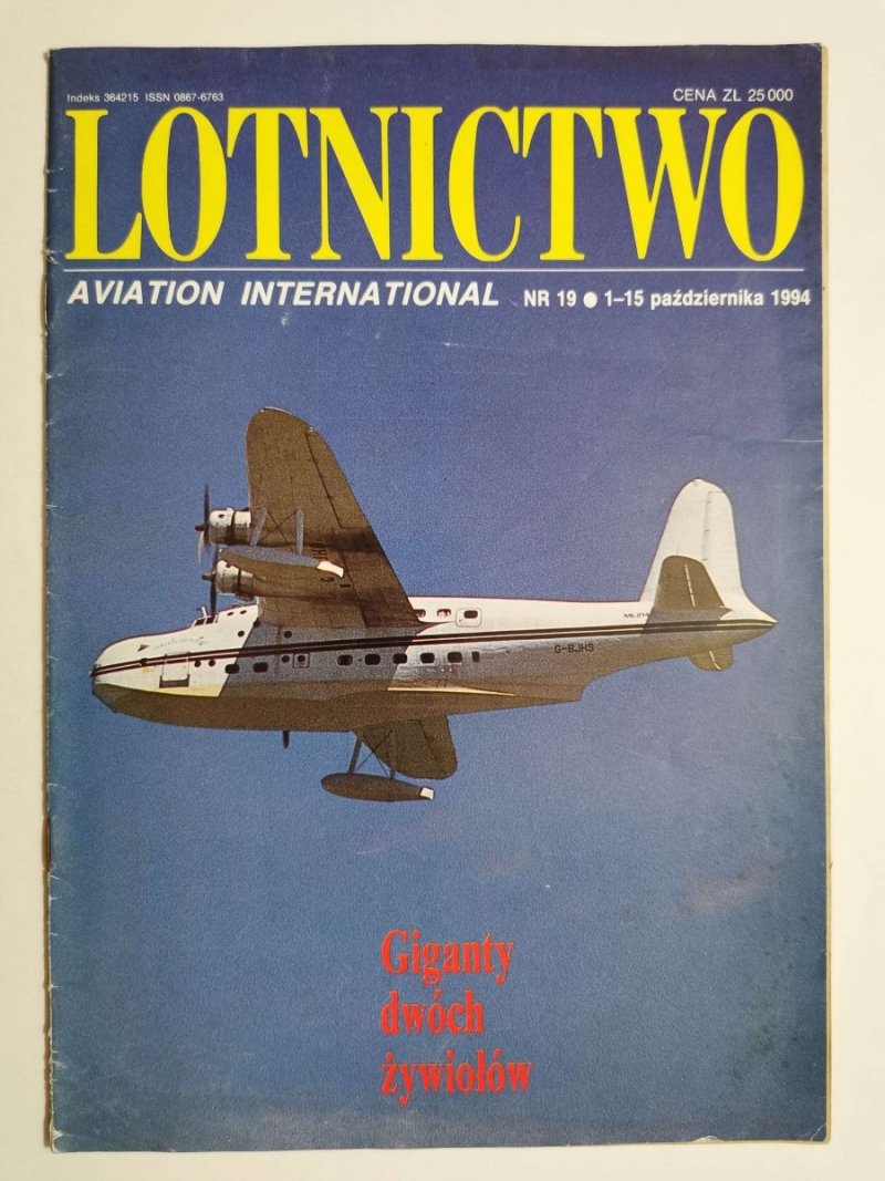 LOTNICTWO NR 19 PAŹDZIERNIK 1994 