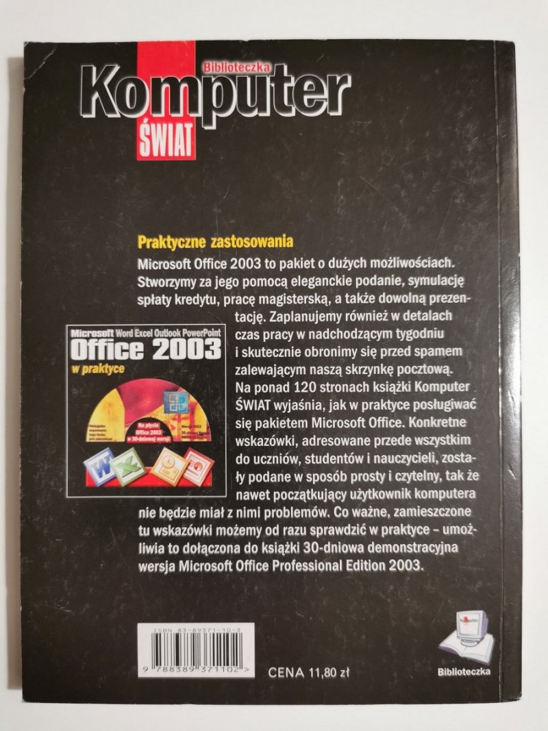MICROSOFT OFFICE 2003 W PRAKTYCE BEZ PŁYTY CD 2004