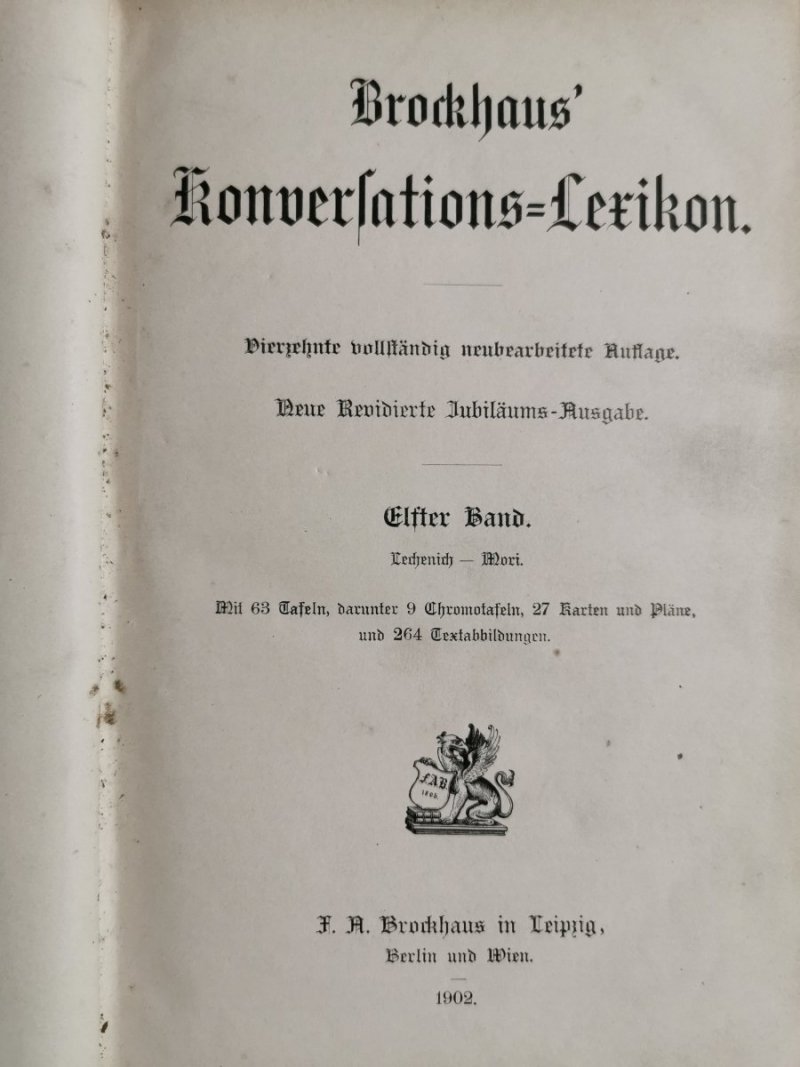 BROCKHAUS SONNERLATIONS LEXIKON ELSTER BAND 1902