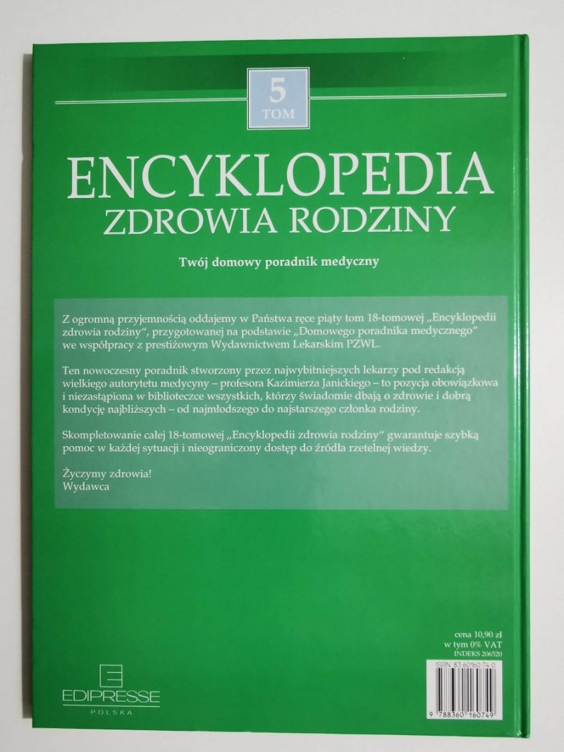 ENCYKLOPEDIA ZDROWIA RODZINY TOM 5 2005