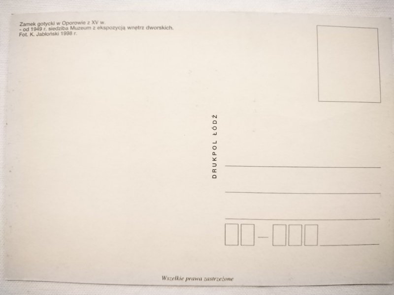 MUZEUM ZAMEK W OPOROWIE. ZAMEK GOTYCKI Z XV w. FOT. K. JABŁOŃSKI