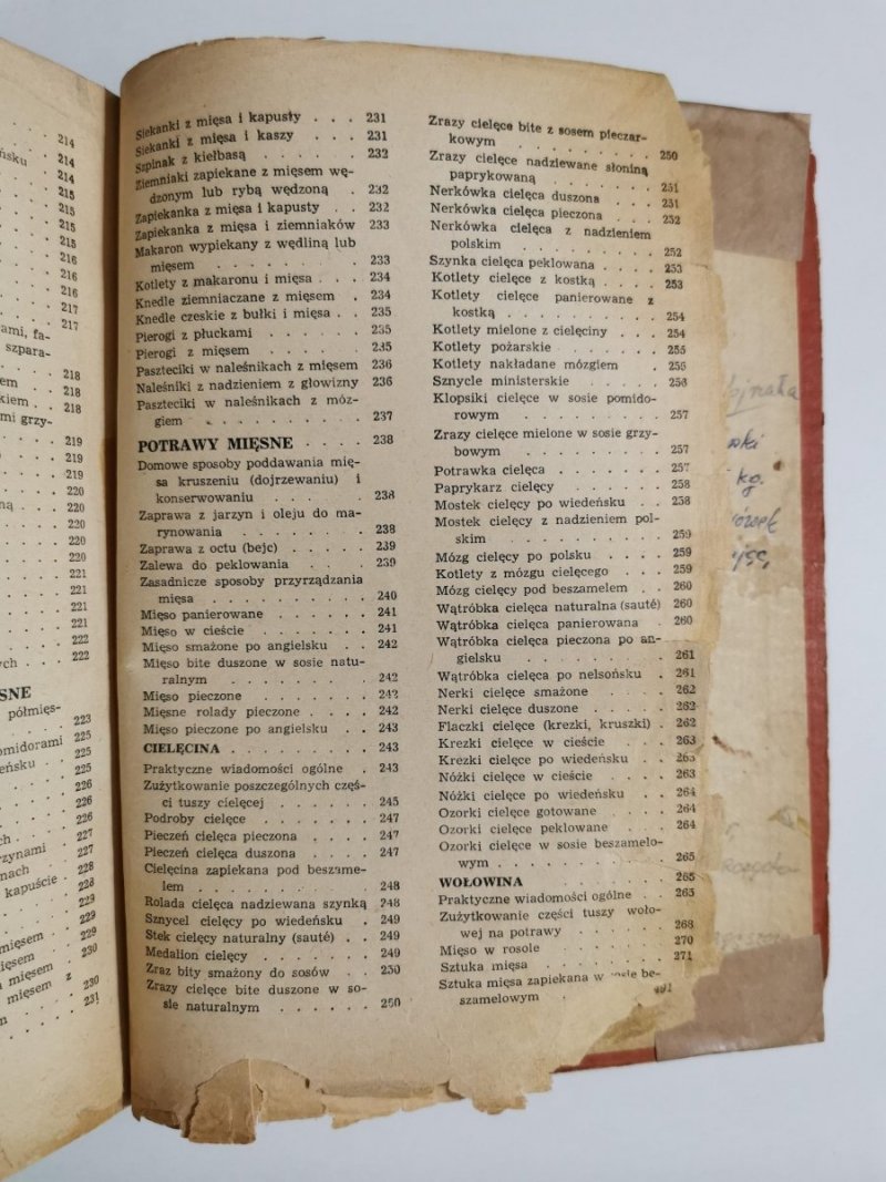 KSIĄŻKA KUCHARSKA - Inż. Zofia Czerny 1954