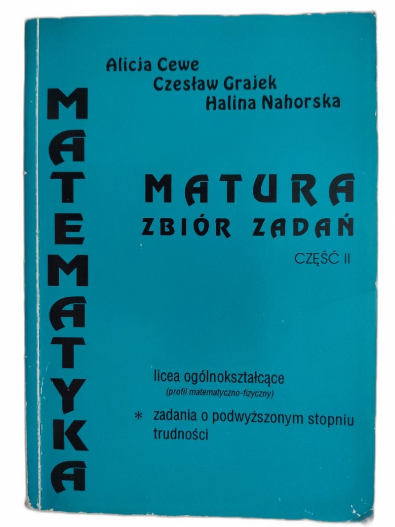 MATURA ZBIÓR ZADAŃ CZĘŚĆ II