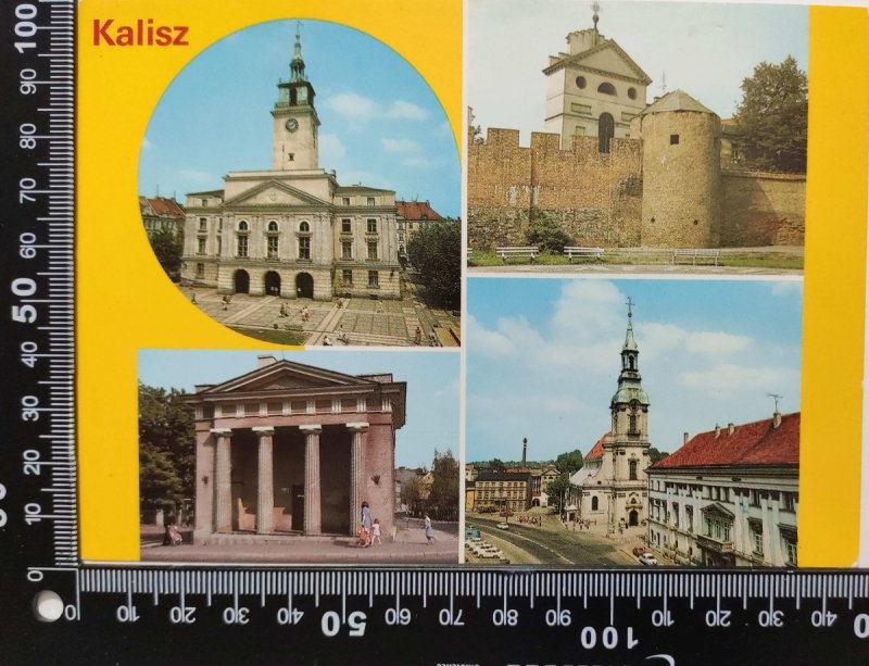 KALISZ. RATUSZ, KOŚCIÓŁ KOLAŻ 4 ZDJĘĆ