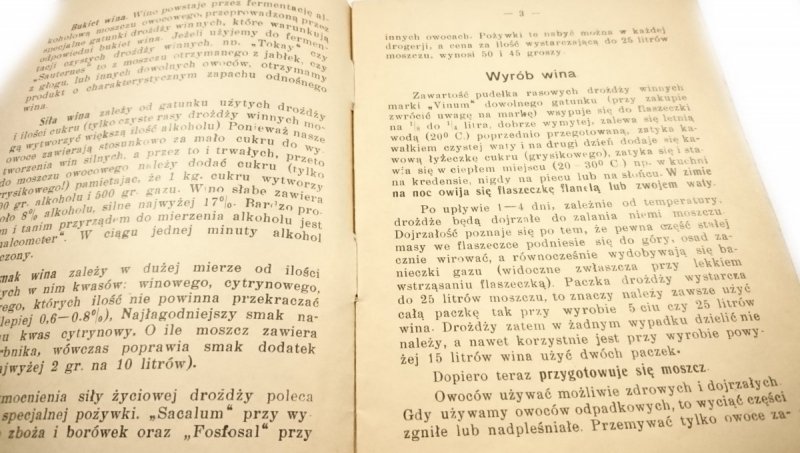 WYRÓB WIN W DOMU (KRÓTKIE PRZEPISY) - Spiss 1937