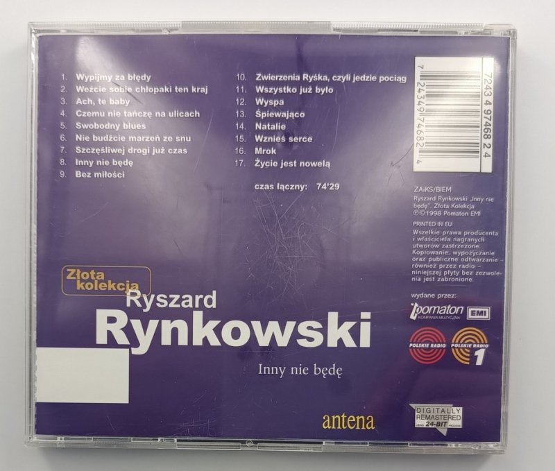 CD. RYSZARD RYNKOWSKI. INNY NIE BĘDĘ