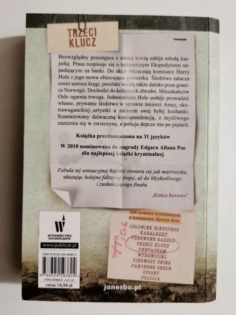 TRZECI KLUCZ - Jo Nesbo 