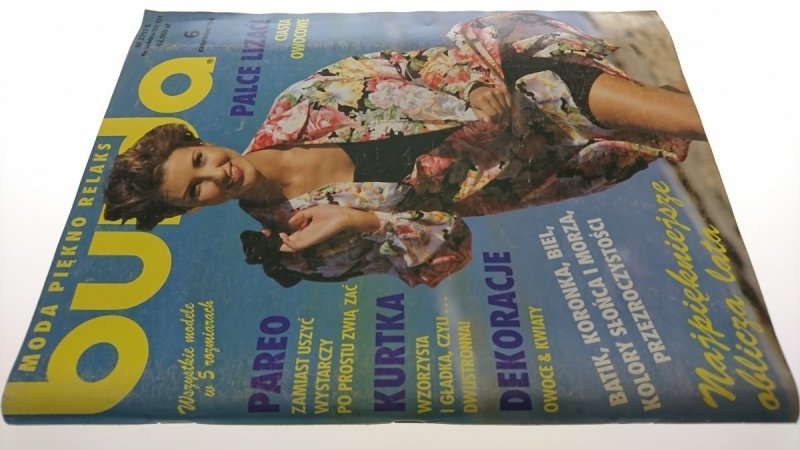 BURDA NR 6 CZERWIEC '94 PALCE LIZAĆ ! CIASTA