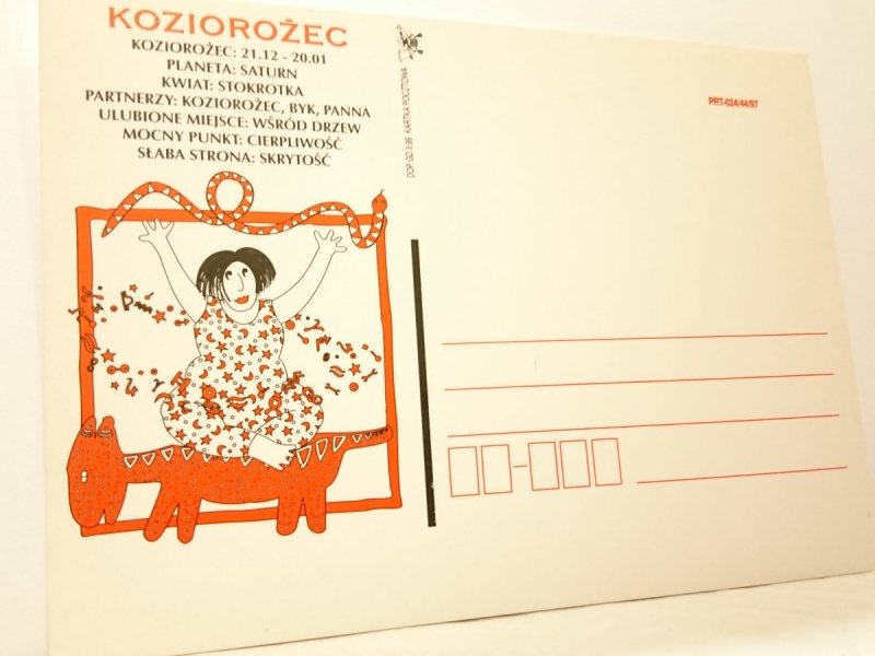 KARTKA POCZTOWA #009 KOZIOROŻEC 21.12-20.01