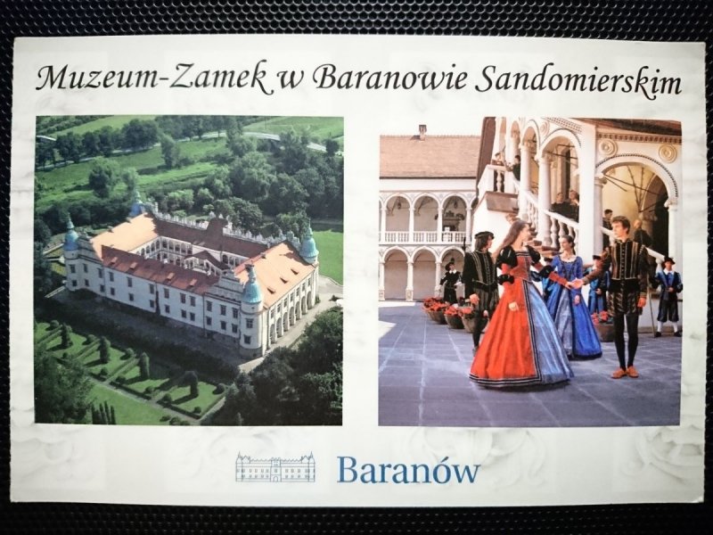 ZAMEK W BARANOWIE SANDOMIERSKIM. WIDOK Z LOTU PTAKA, DZIEDZINIEC ARKADOWY