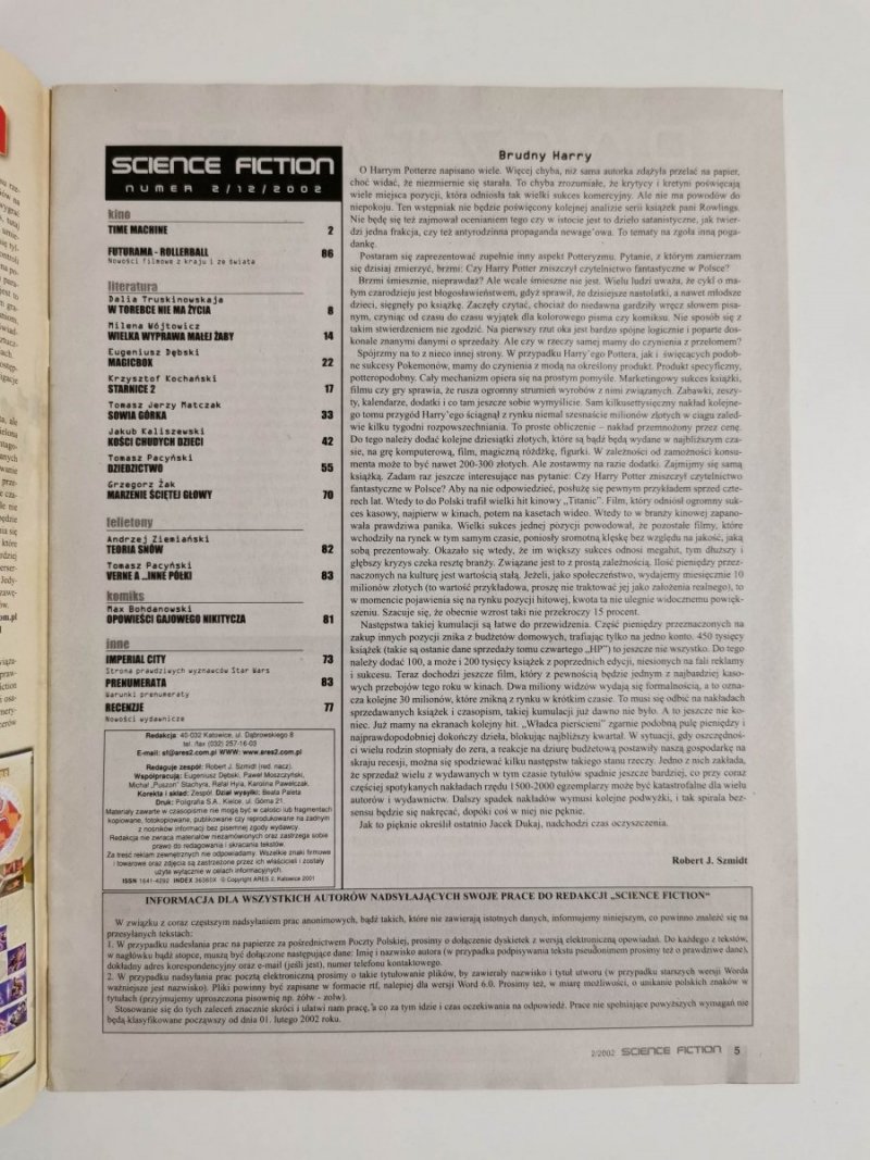 SCIENCE FICTION NUMER 02 (12) 2002