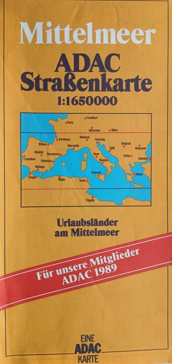 MITTELMEER ADAC STRASSENKARTE