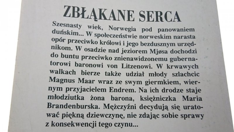 OPOWIEŚCI MARGIT SANDEMO TOM 9 ZBŁĄKANE SERCA 1996