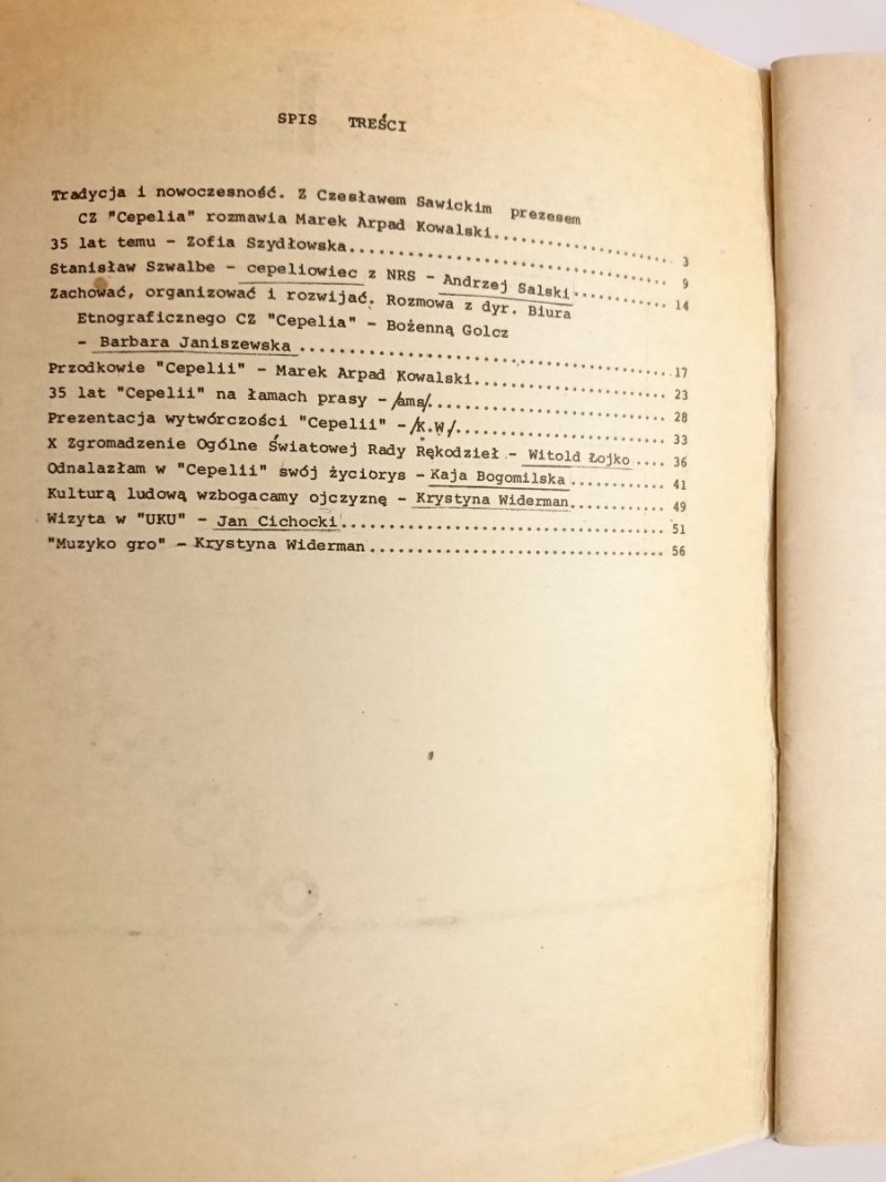 CEPELIA MIESIĘCZNIK ROK II PAŹDZIERNIK 1984 NR 10 (22)