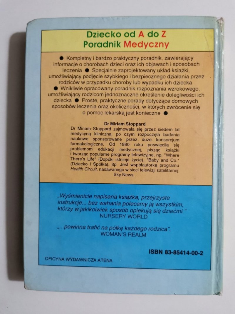 DZIECKO OD A DO Z PORADNIK MEDYCZNY - Dr Miriam Stoppard 