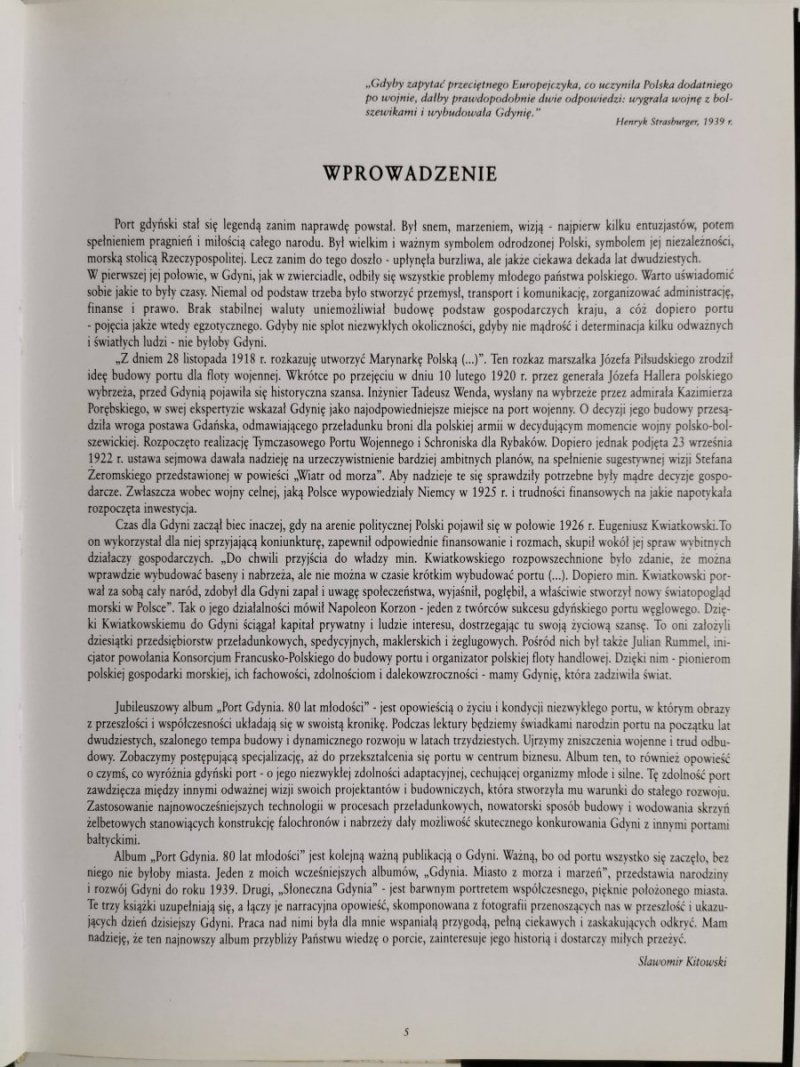 PORT GDYNIA 80 LAT MŁODOŚCI - Sławomir Kitowski 