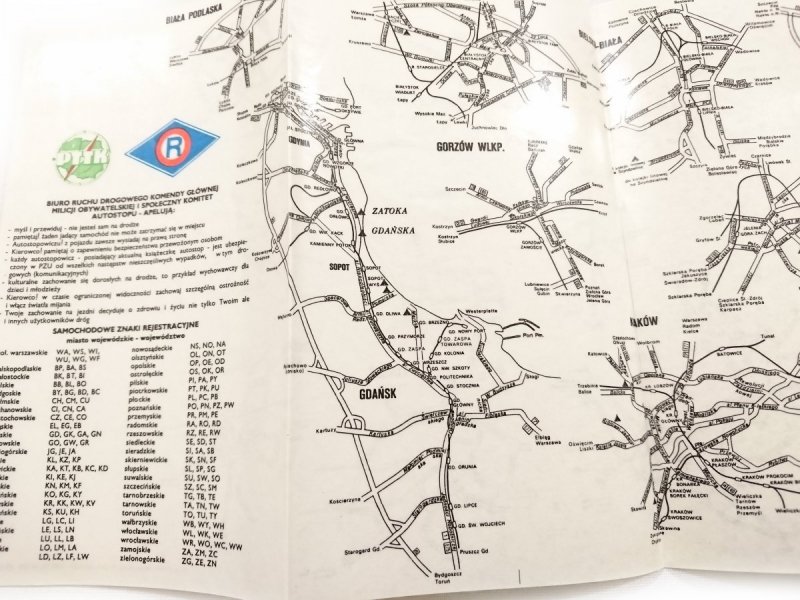 MAPKA. SAMOCHODOWE ZNAKI REJESTRACYJNE