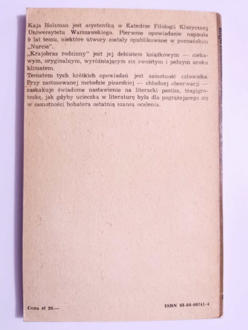 KRAJOBRAZ RODZINNY - Kaja Holzman 1981