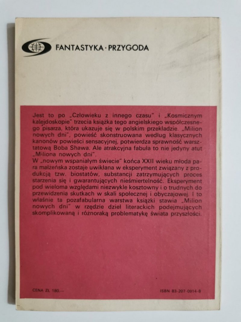MILION NOWYCH DNI - Bob Shaw 1987