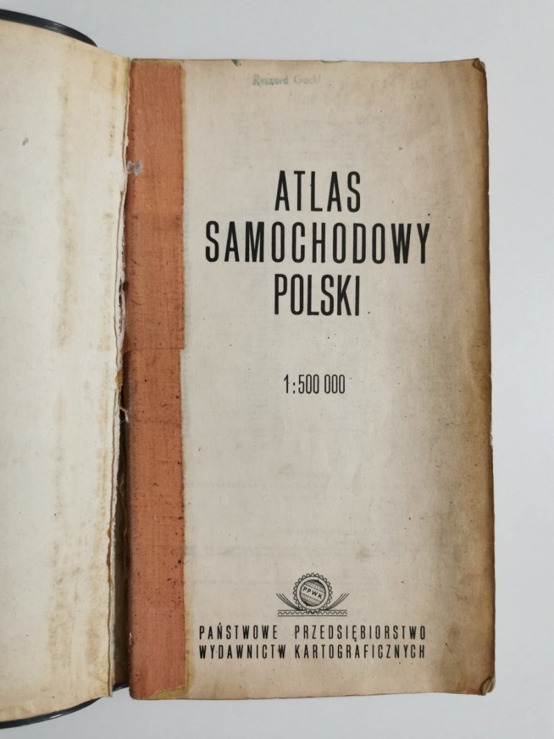 ATLAS SAMOCHODOWY POLSKI 1:500 000 1965