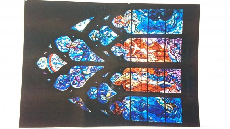 METZ CATHEDRALE SAINT-ETIENNE. VITRAIL DE MARC