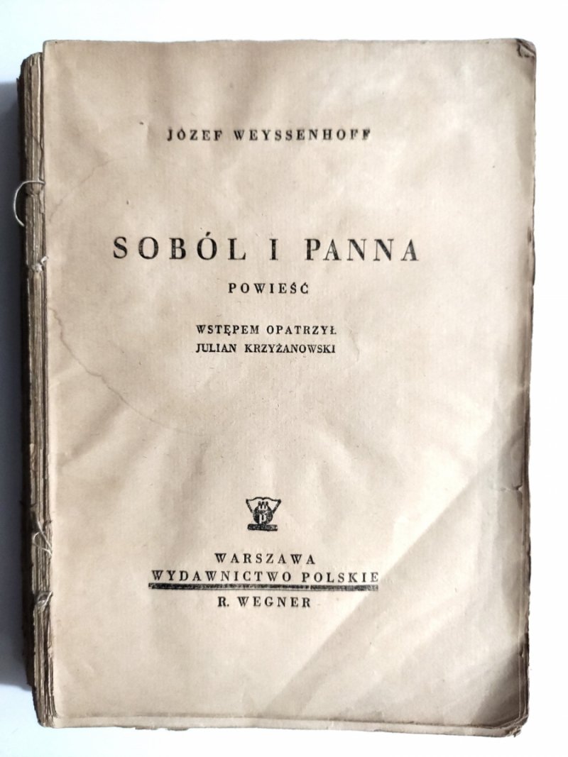 SOBÓL I PANNA 1949 - Józef Weyssenhoff