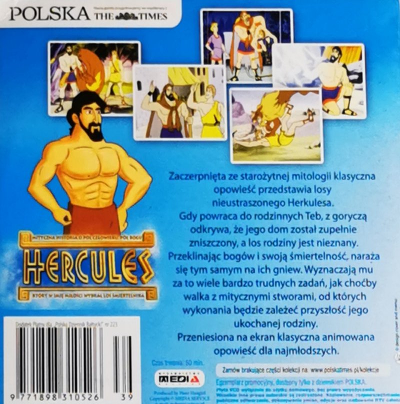 DVD. HERCULES. MITYCZNA HISTORIA O PÓŁ CZŁOWIEKU, PÓŁ BOGU