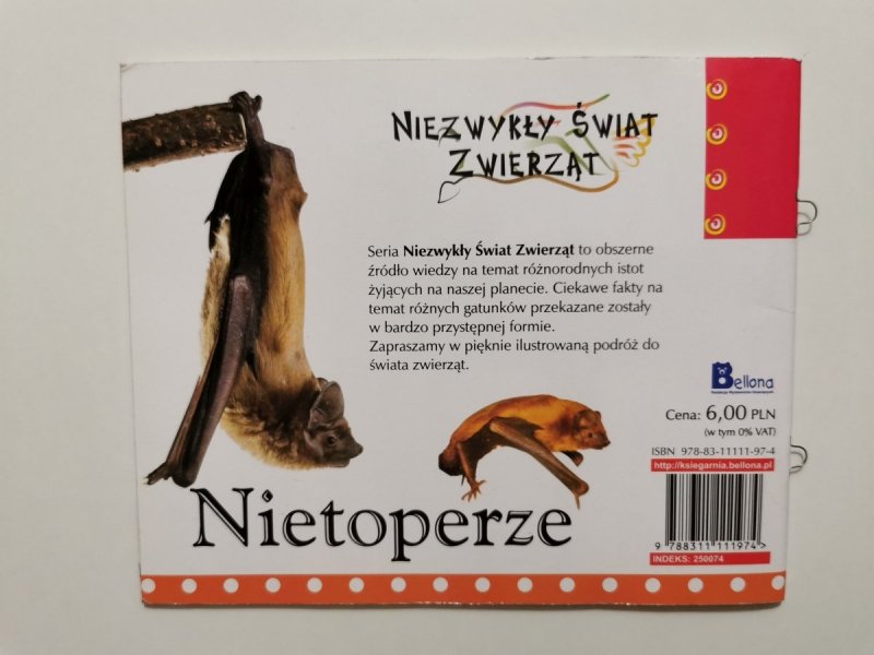 NIEZWYKŁY ŚWIAT ZWIERZĄT ZESZYT 12 NIETOPERZE 2009