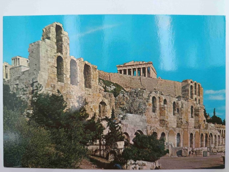 GREECE ATHENS FACADE OF THE ODEON OF HERODES ATTICUS