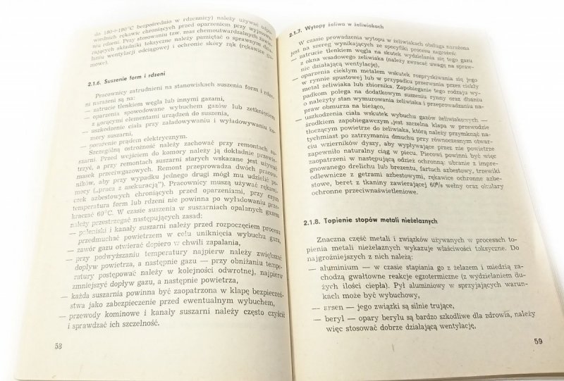 BEZPIECZEŃSTWO I HIGIENA PRACY DLA MECHANIKÓW 1985
