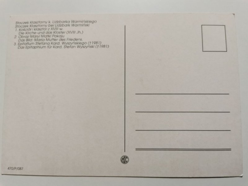 STOCZEK KLASZTORNY. SANKTUARIUM MATKI POKOJU. TRZY UJĘCIA