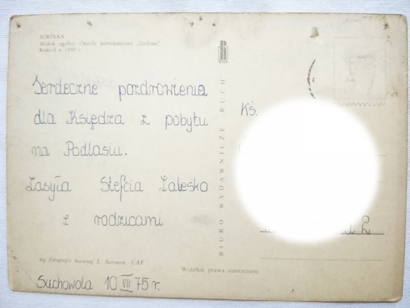 SOKÓŁKA. WIDOK OGÓLNY. OSIEDLE MIESZKANIOWE ZIELONE. KOŚCIÓŁ Z 1848 r. FOT. SUROWIEC