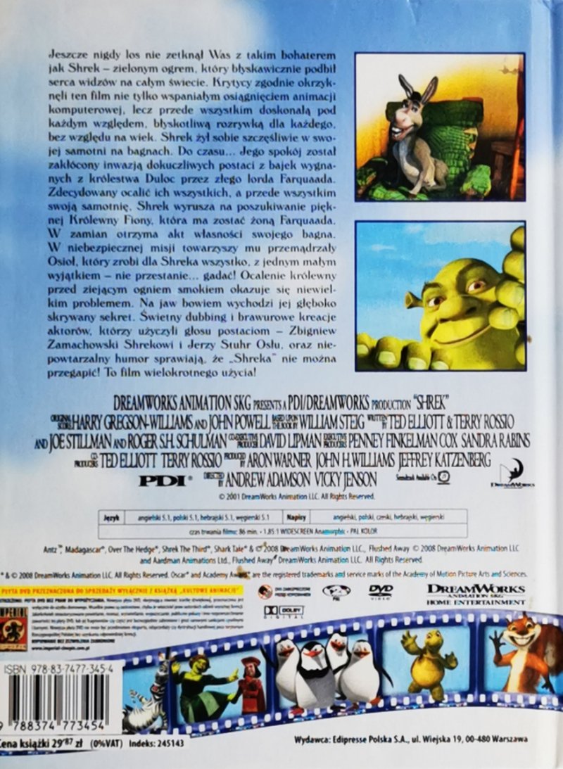 DVD. SHREK BOOKLET 
