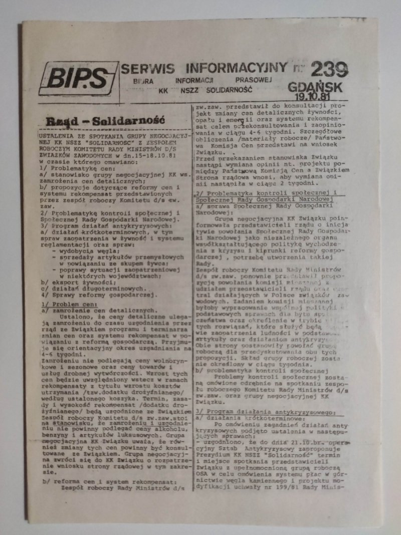 BIPS NR 239 – 19.10.1981