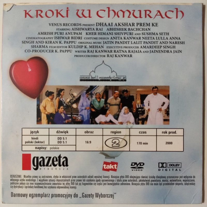 DVD. KROKI W CHMURACH – DHAAI AKSHAR PREM KE
