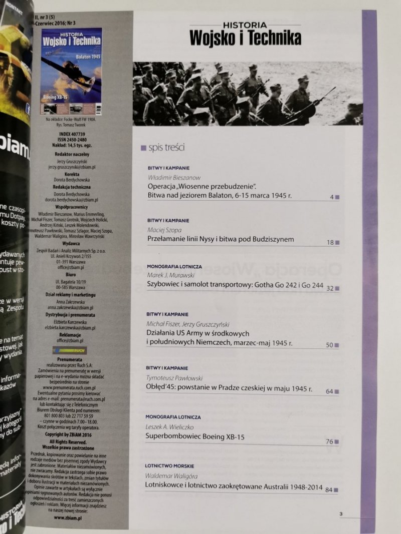 HISTORIA WOJSKO I TECHNIKA NR 3/2016 MAJ-CZERWIEC