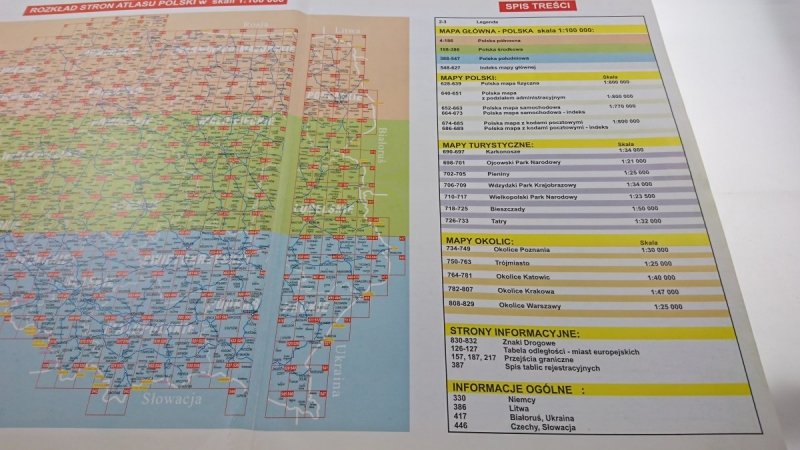 POLSKA CZĘŚĆ I ATLAS DROGOWY SKALA 1: 100 000 2004