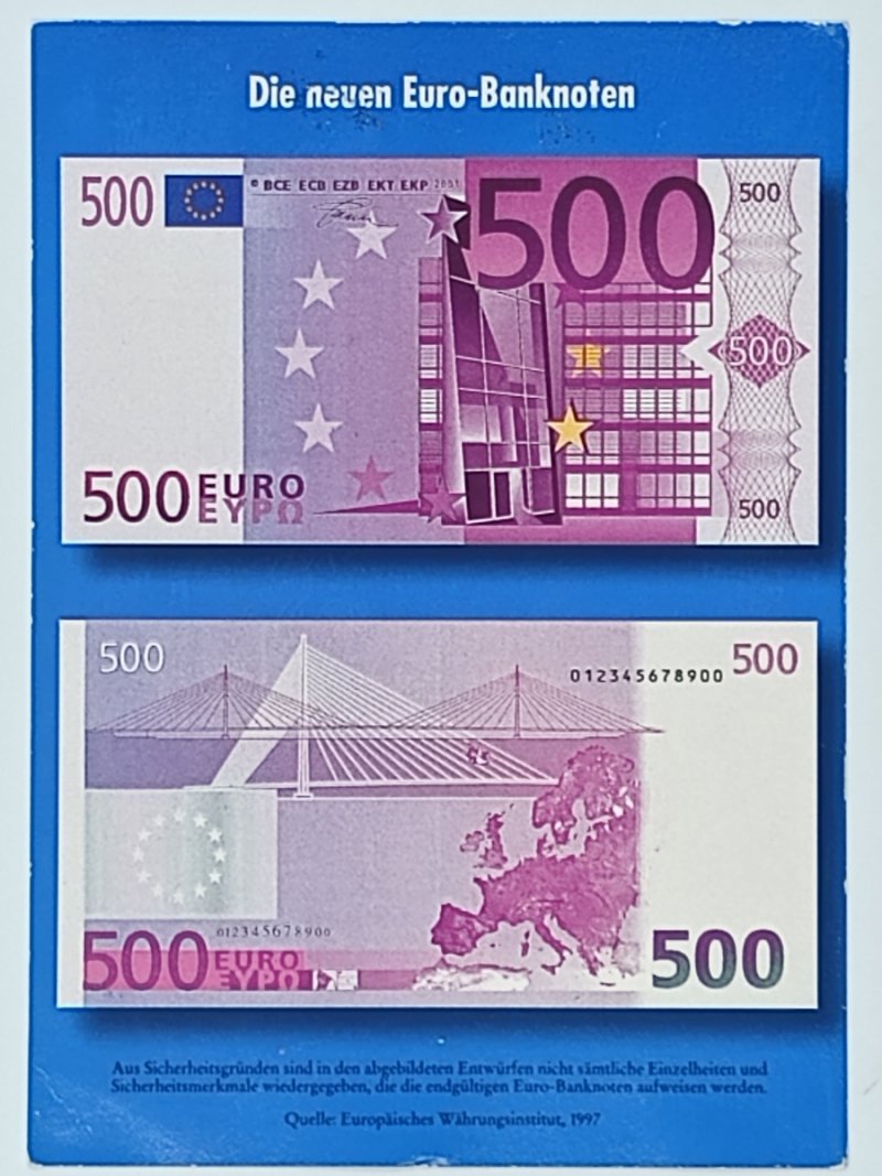 DIE NEUEN EURO-BANKNOTEN 500 EURO