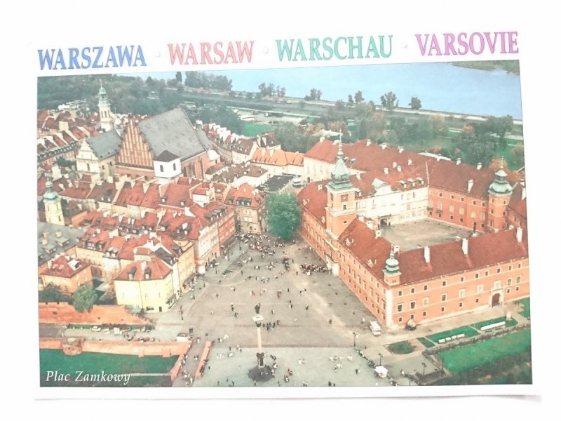 WARSZAWA. PLAC ZAMKOWY Z ZAMKIEM KRÓLEWSKIM I KOLUMNĄ ZYGMUNTA III WAZY FOT. ZIELASKOWSKI