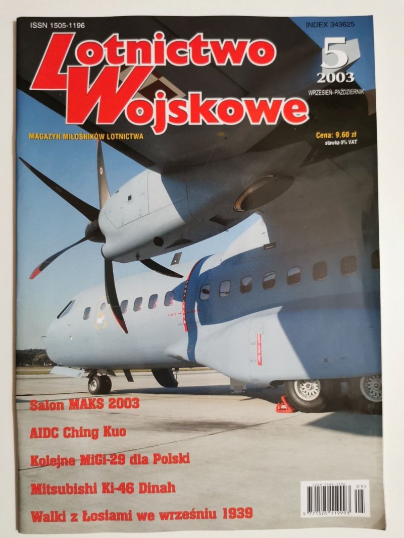 LOTNICTWO WOJSKOWE NR 5 2003 WRZESIEŃ-PAŹDZIERNIK