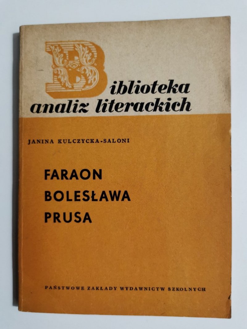 FARAON BOLESŁAWA PRUSA - Janina Kulczycka-Saloni 1967