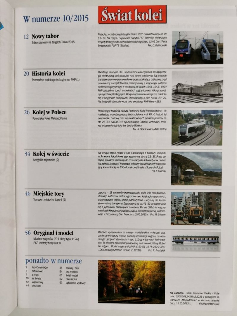 Miesięcznik. Świat kolei 10/2015