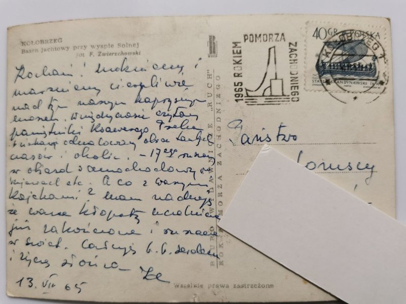 KOŁOBRZEG. BASEN JACHTOWY PRZY WYSPIE SOLNEJ FOT. ZWIERZCHOWSKI