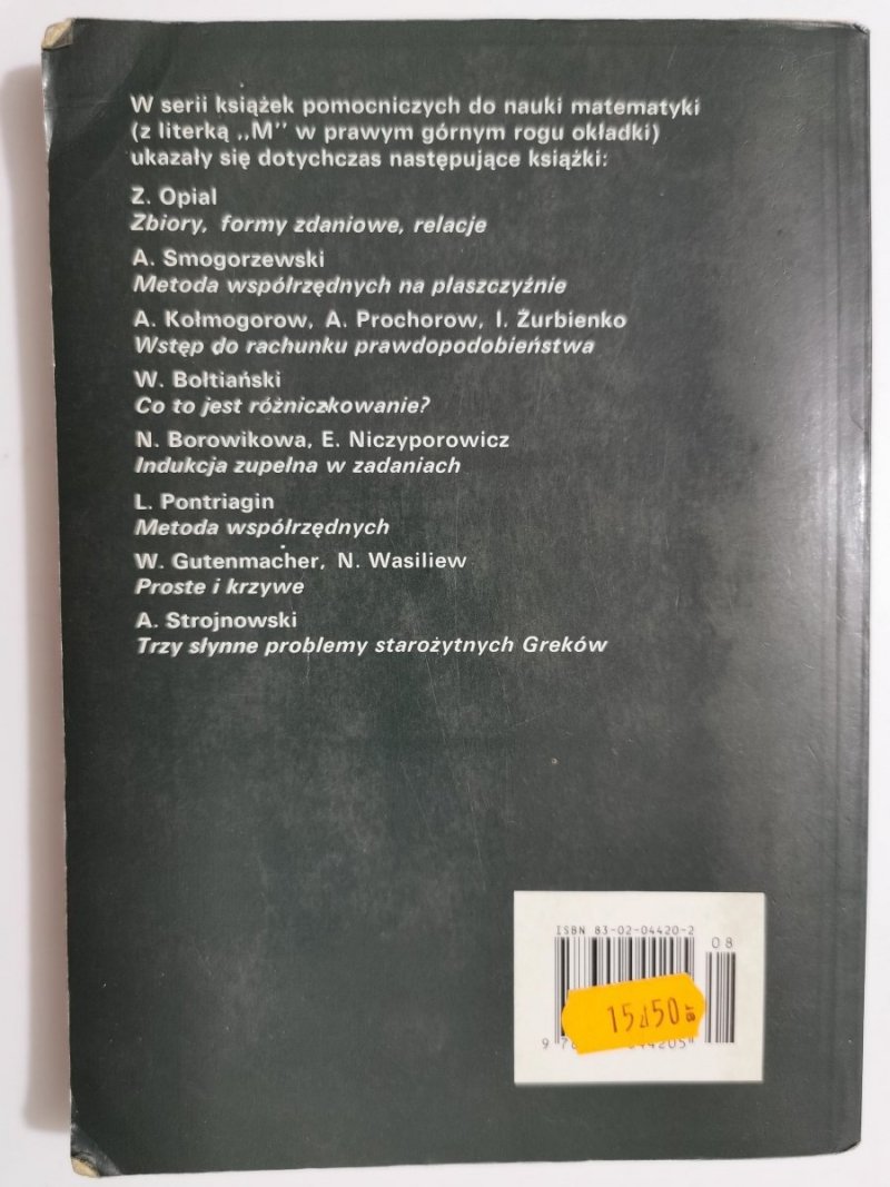 MATEMATYKA. PODRĘCZNIK KLASA I - Jan Anusiak 1998